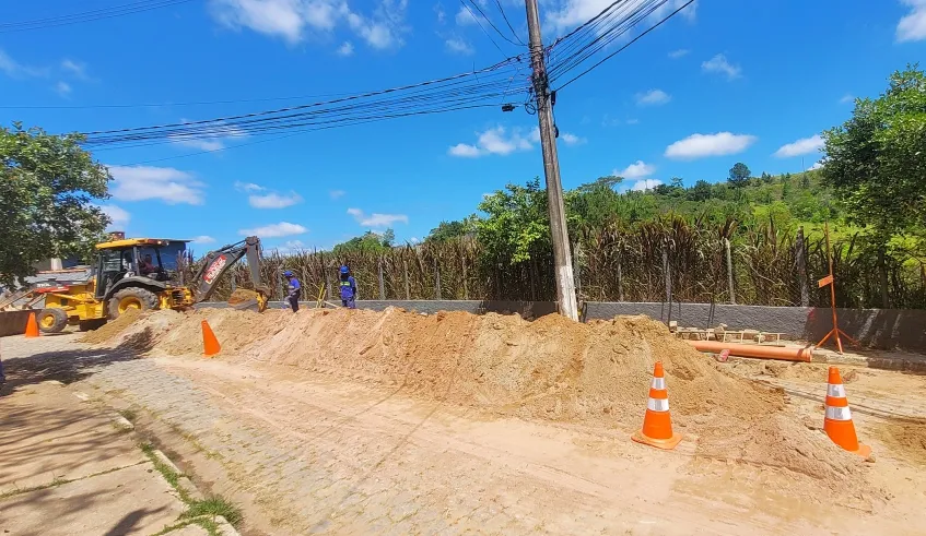 Semae Mogi das Cruzes inicia obras de coleta e tratamento de esgoto na Vila Mathias, em Sabaúna