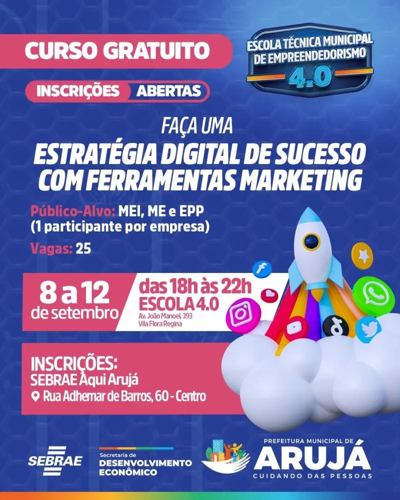 Escola Técnica 4.0 abre inscrições para cursos de empreendedorismo