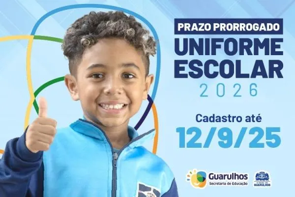 Prefeitura prorroga prazo para cadastro de tamanhos do uniforme escolar para 2026