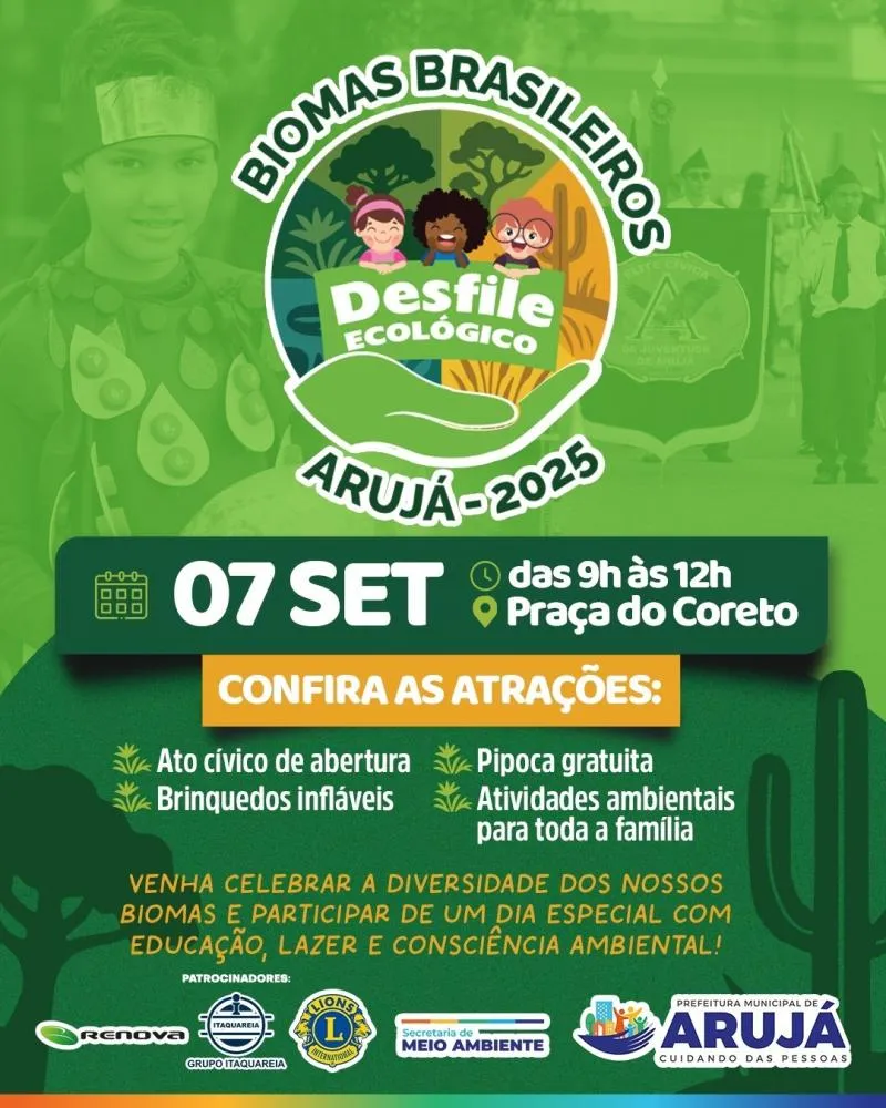 Biomas Brasileiros ganham destaque na 3ª edição do Desfile Ecológico em Arujá