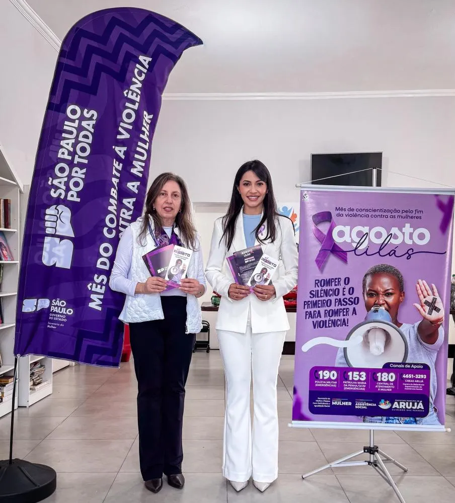 Agosto Lilás em Arujá mobiliza centenas de pessoas em ações de conscientização e proteção às mulheres