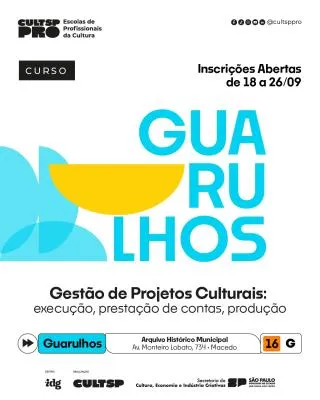 Guarulhos abre inscrições para curso de projetos culturais