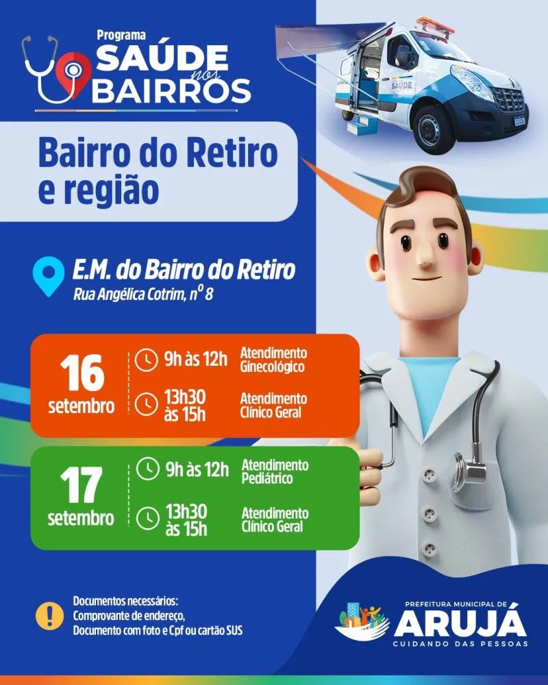 Programa Saúde nos Bairros nesta semana