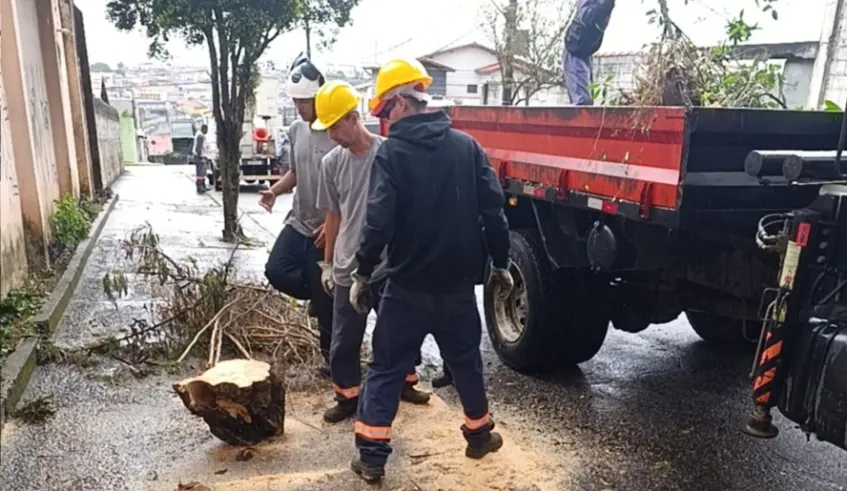 Prefeitura de Mogi atua após ventos fortes e chuva