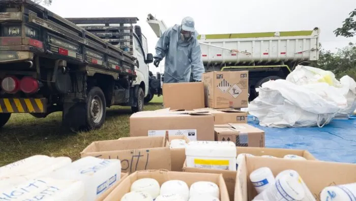Ação em Suzano recolhe embalagens de 2,7 mil litros de defensivos agrícolas