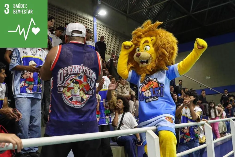 Léo Taquá: mascote simboliza garra e alegria do Itaquá Vôlei Mania