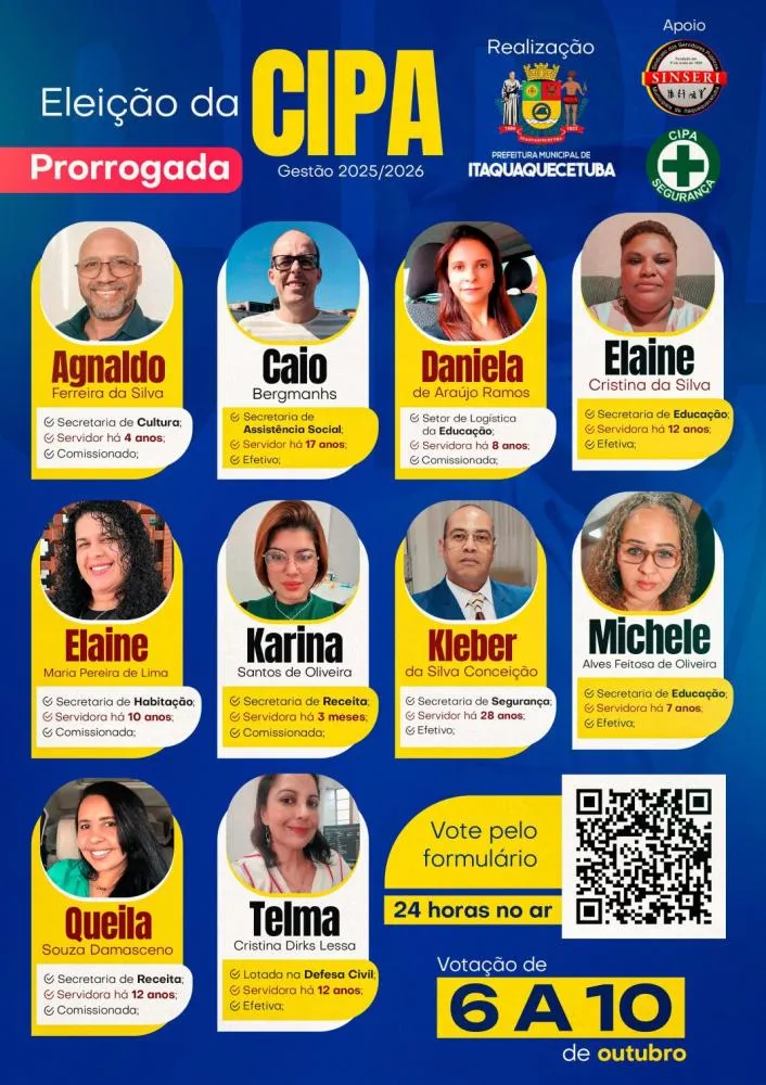 Participe da escolha dos representantes da CIPA – gestão 2025/2026