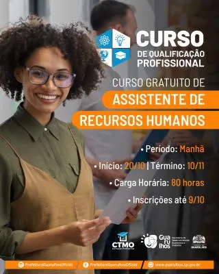 Inscrições para curso gratuito de assistente de Recursos Humanos terminam nesta quinta-feira