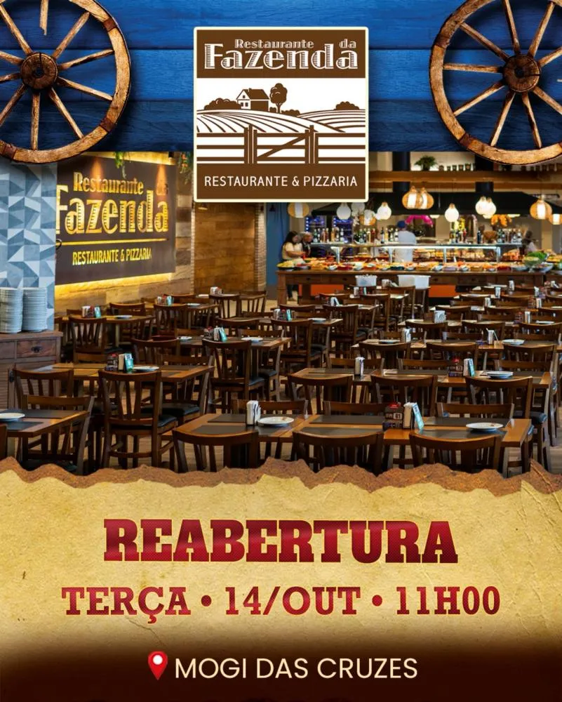 Restaurante da Fazenda reabre as portas nesta terça-feira em Mogi das Cruzes