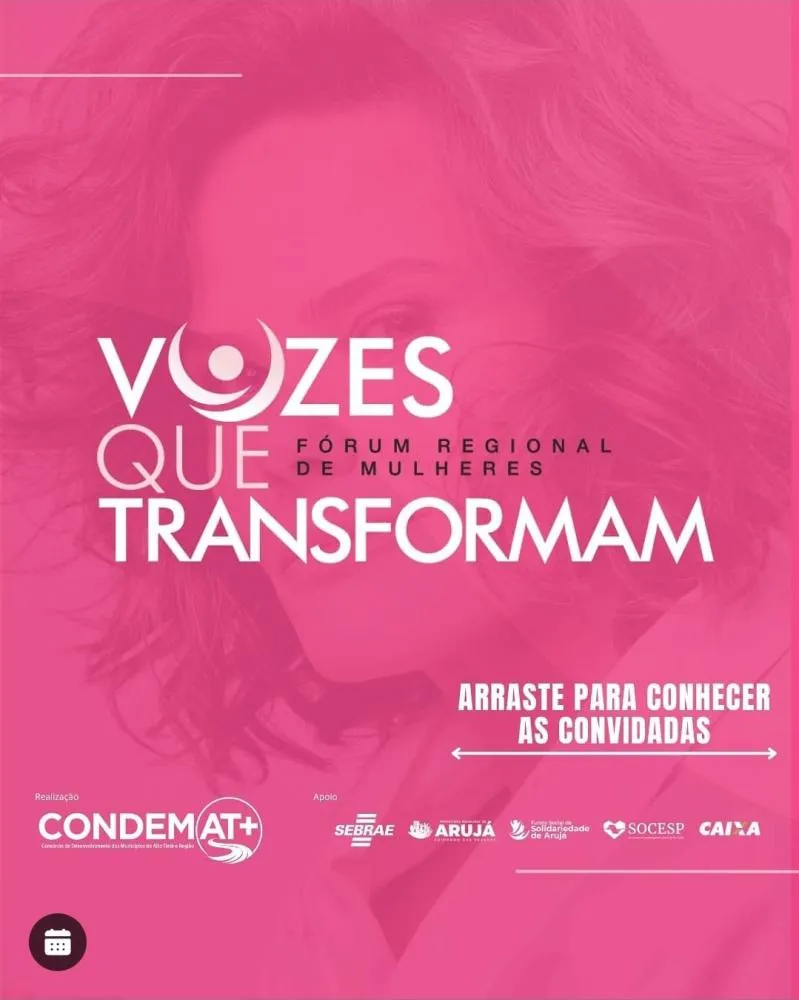 Arujá sediará o 3º Fórum Regional de Mulheres “Vozes Que Transformam”